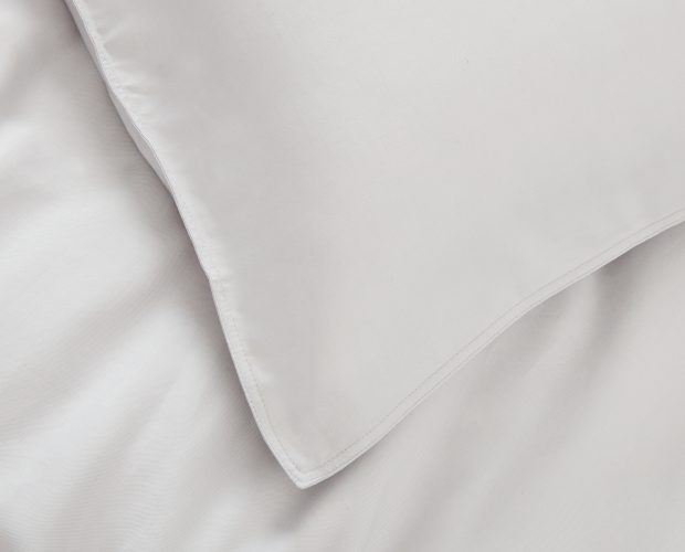 Panda London Bamboo Linen Bedding Close Up In Coconut White