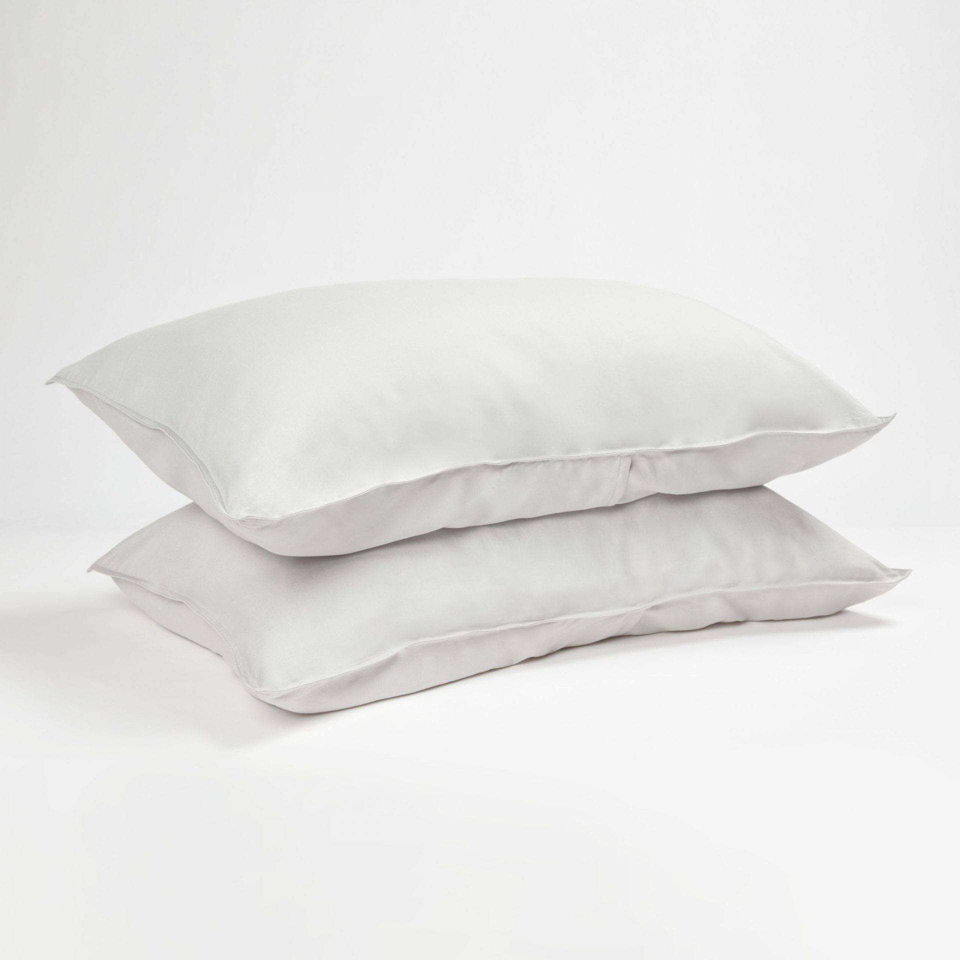 Panda London Bamboo Linen Pillowcases In Coconut White