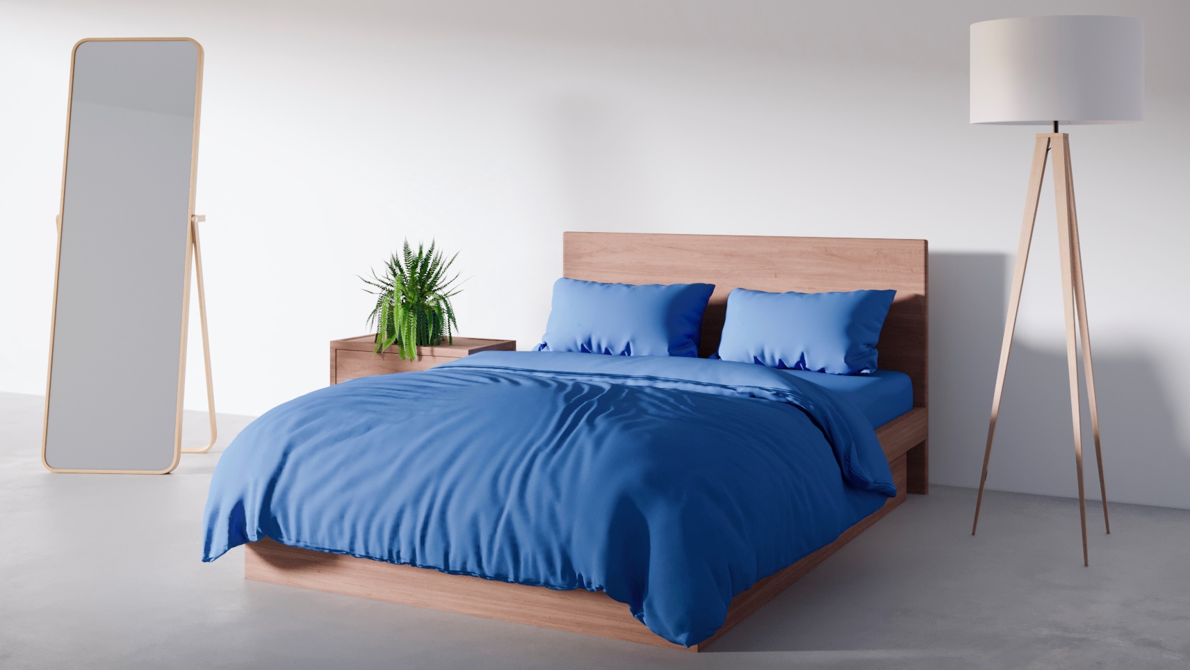 Bamboo Bedding Deep Sea Navy Lifestyle Image