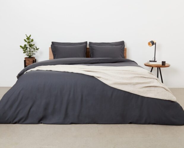 Bamboo French Linen - Slate Grey - Bedding