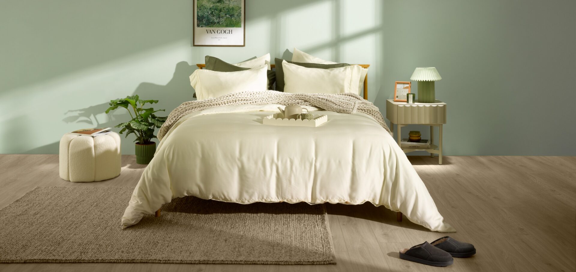 Bamboo Lyocell Bedding Set Cream