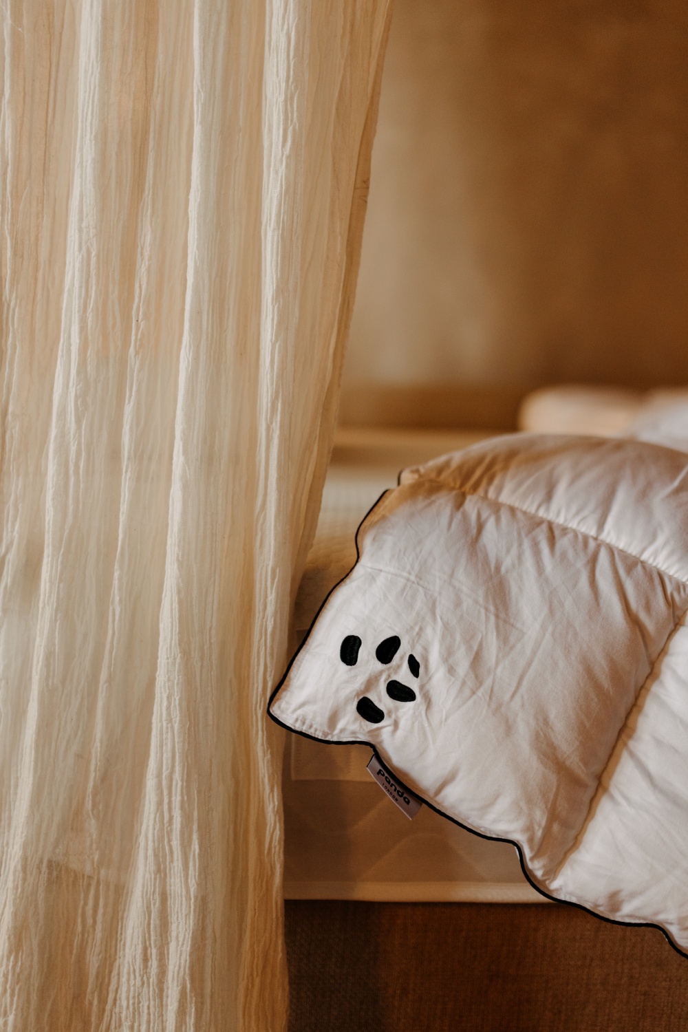 Panda Cloud Duvet on the bed