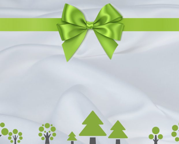 Panda London Green Christmas Xmas Logo