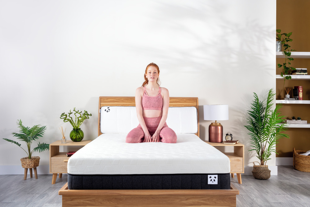 Woman Doing Yoga on Bamboo mattress