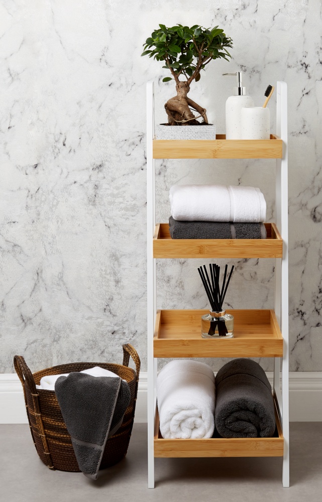 bamboo panda towels in a bathroom